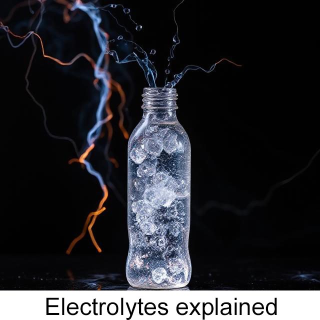 Colourful lightning sparks striking a water bottle symbolizing electrolytes in water