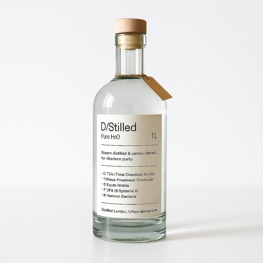 Single bottle of D/Stilled distilled water for individual purchase